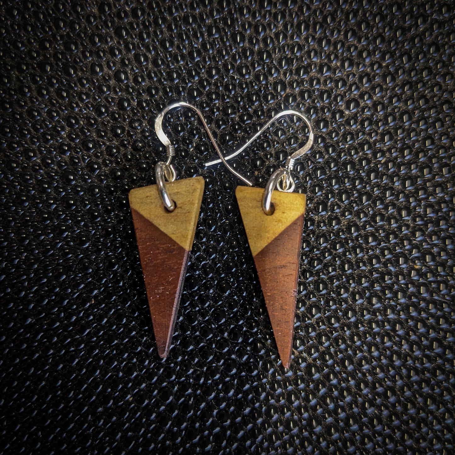 Small Diagonal Triangle Dangle Earrings