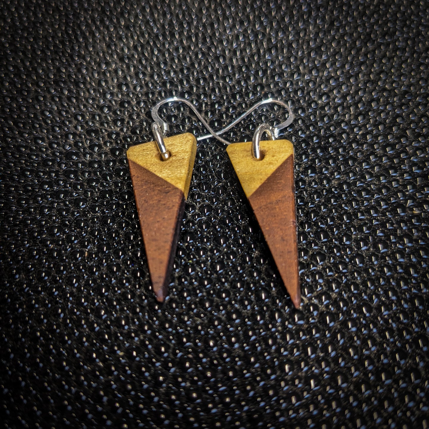 Small Diagonal Triangle Dangle Earrings