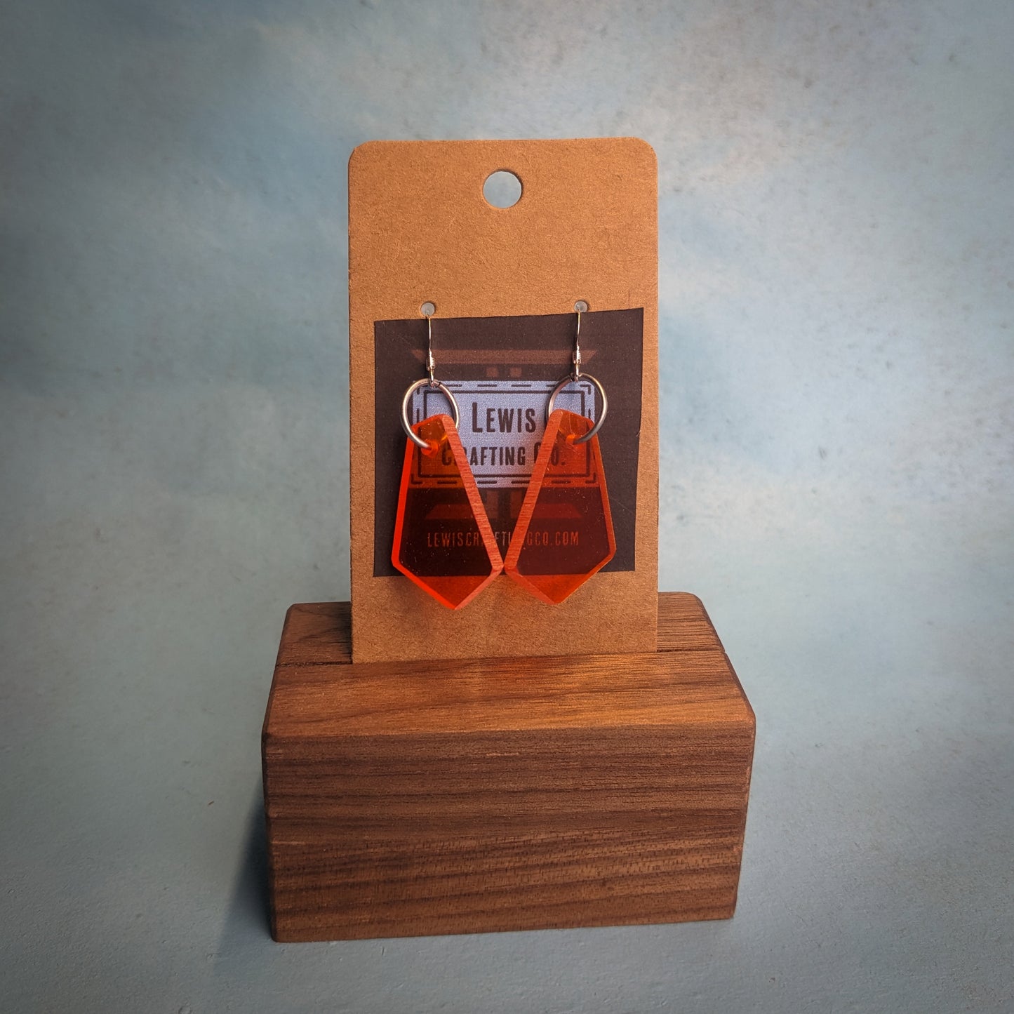 Orange Skews Dangle Earrings
