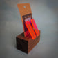 Neon Orange Tag Dangle Earrings